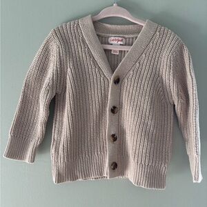 Cat and Jack beige cable knit sweater 18M